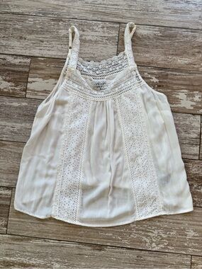 torrid White Lace-Trim Eyelet Camisole